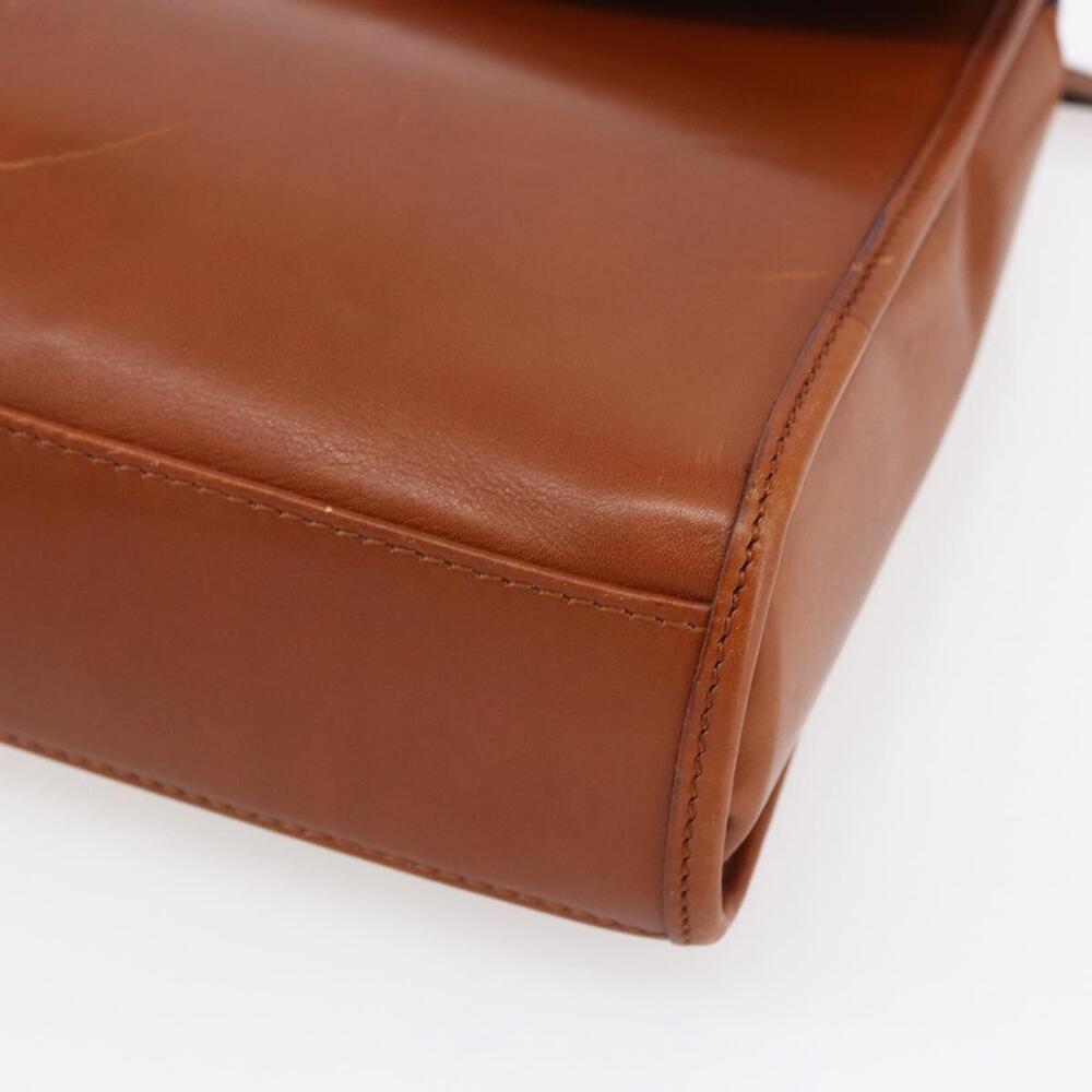 CELINE Hand Bag Leather 2way Brown gold Auth mr1643 - Picture 10 of 16